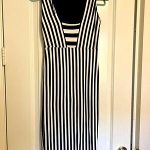 Zara Striped Trafaluc Shape hugging midi dress